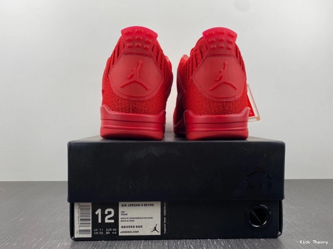 Kicked Out Shoe Store 4 Flyknit Red Retro Jordan AQ3559-600 0729